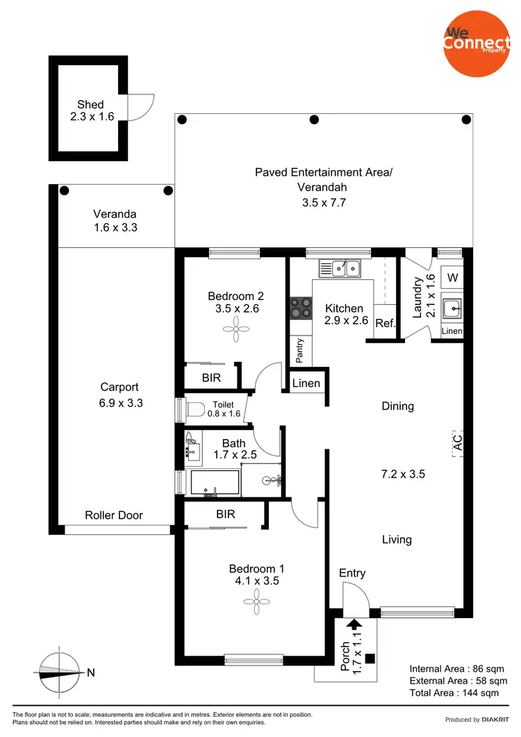 Floorplan of Homely unit listing, 2/89 Flaxmill Road, Morphett Vale SA 5162