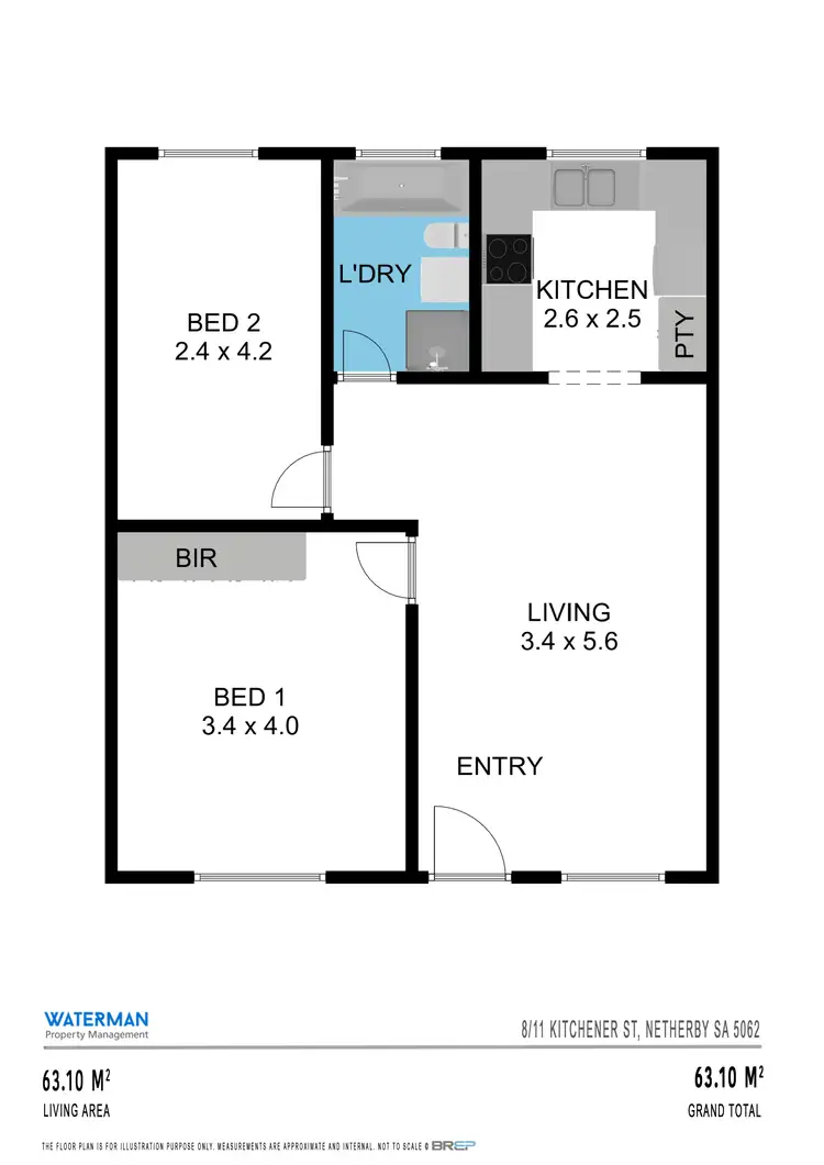 Floorplan of Homely unit listing, 8/11 Kitchener Street, Netherby SA 5062