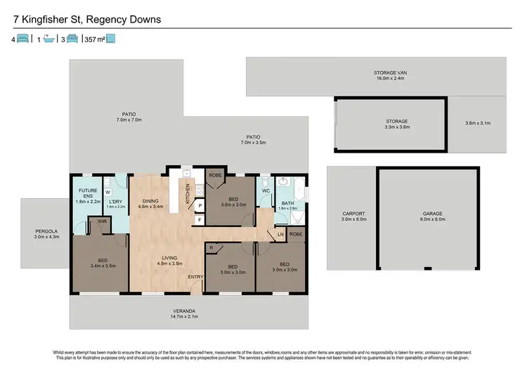 Floorplan of Homely house listing, 7 Kingfisher Court, Regency Downs QLD 4341