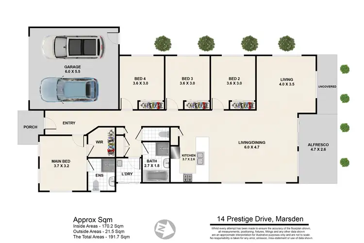 Floorplan of Homely house listing, 14 Prestige Drive, Marsden QLD 4132