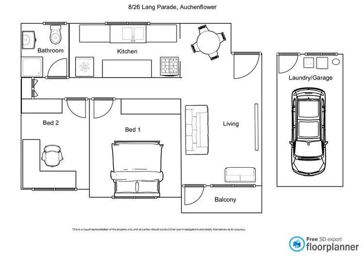 Floorplan of Homely unit listing, 8/26 Lang Parade, Auchenflower QLD 4066