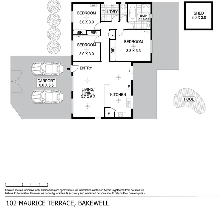 Floorplan of Homely house listing, 102 Maurice Terrace, Bakewell NT 832