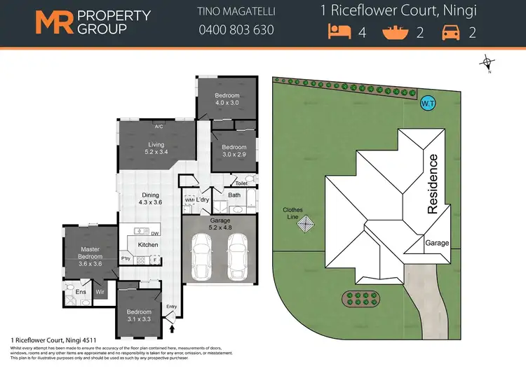 Floorplan of Homely house listing, 1 Riceflower Court, Ningi QLD 4511