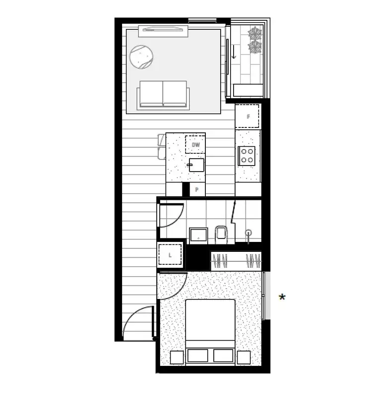 Floorplan of Homely apartment listing, 102/388 Queensberry Street, North Melbourne VIC 3051