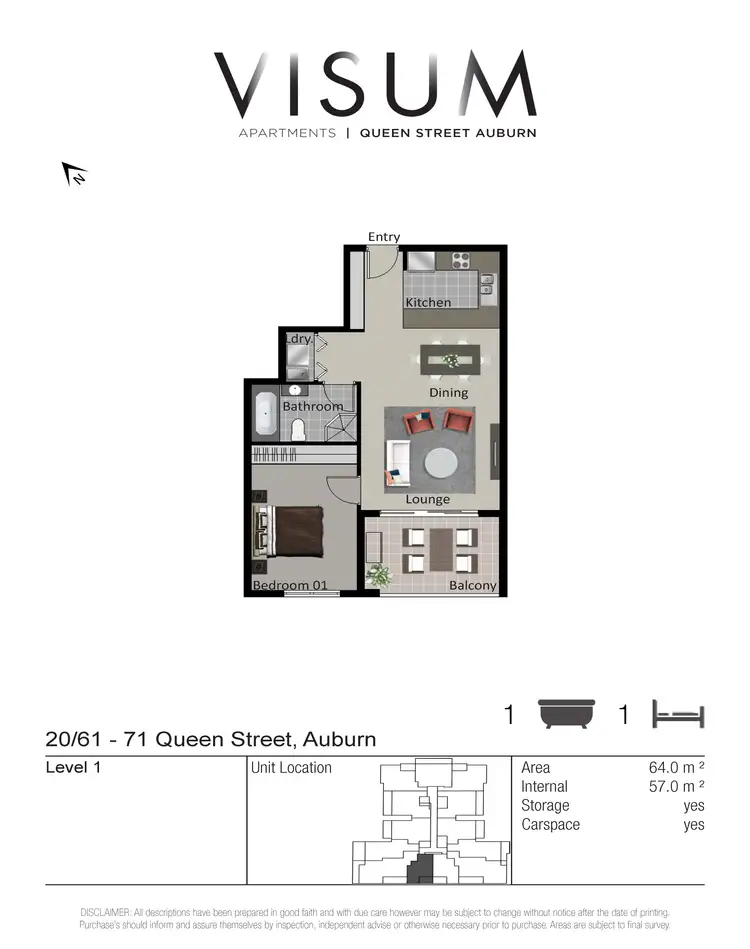 Floorplan of Homely apartment listing, 20/61 - 71 Queen Street, Auburn NSW 2144