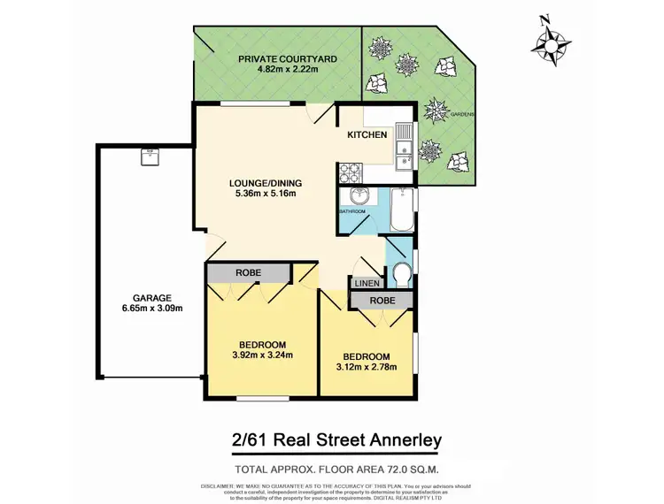 Floorplan of Homely unit listing, 2/61 Real Street, Annerley QLD 4103