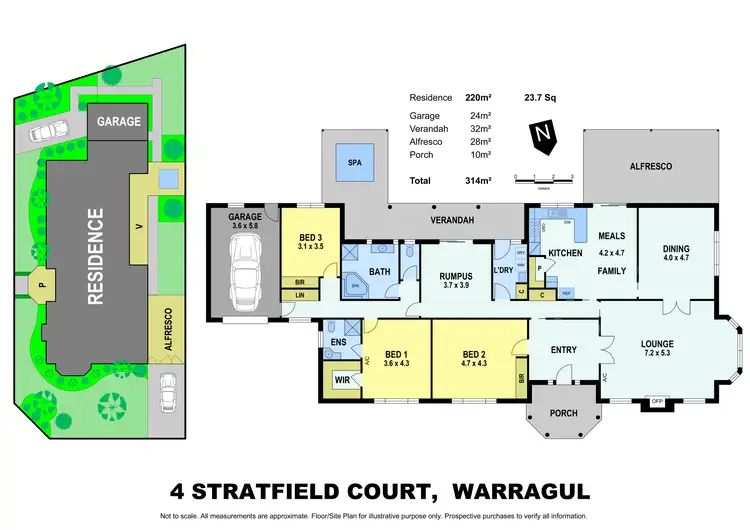 Floorplan of Homely house listing, 4 Stratfield Court, Warragul VIC 3820