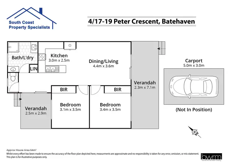 Floorplan of Homely unit listing, 4/17 - 19 PETER CRESCENT, Batehaven NSW 2536
