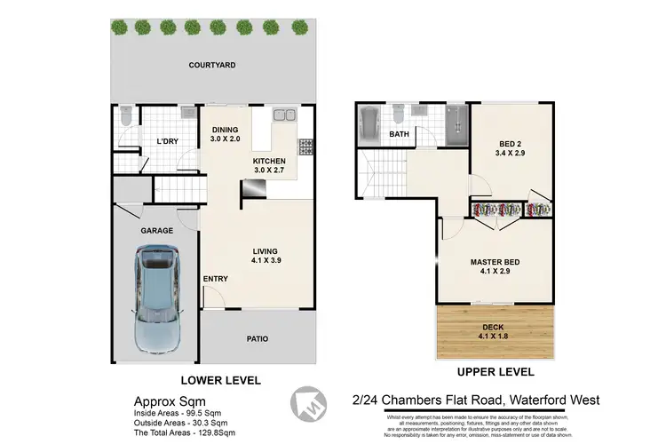 Floorplan of Homely townhouse listing, 2/24 Chambers Flat Road, Waterford West QLD 4133