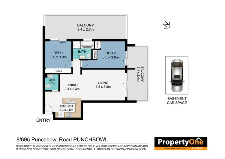 Floorplan of Homely apartment listing, 8/695-697 Punchbowl Road, Punchbowl NSW 2196