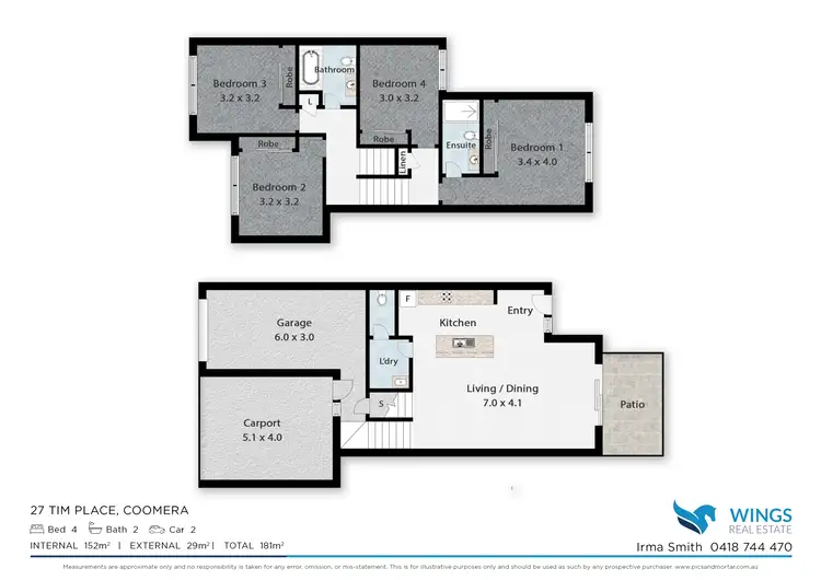 Floorplan of Homely house listing, 27 Tim Place, Coomera QLD 4209