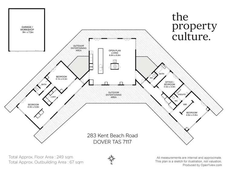 Floorplan of Homely house listing, 283 Kent Beach Road, Dover TAS 7117