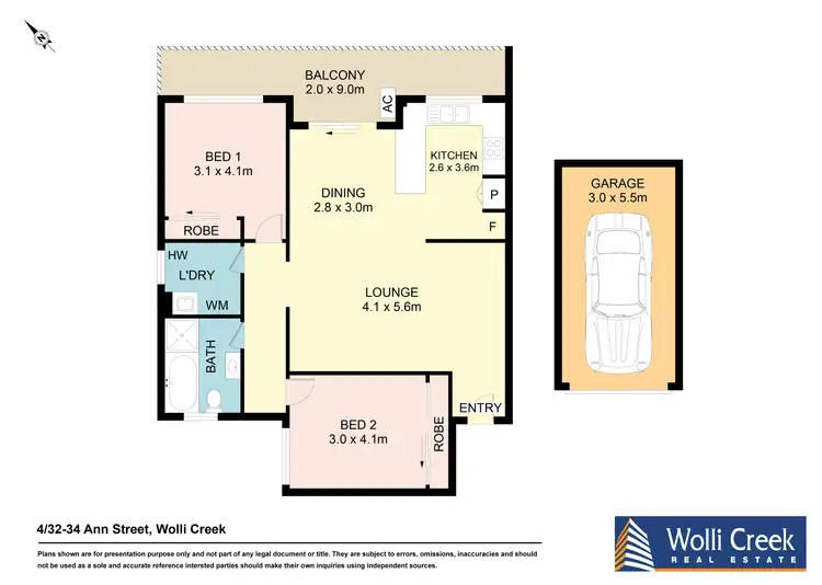 Floorplan of Homely unit listing, 4/32-34 Ann Street, Wolli Creek NSW 2205