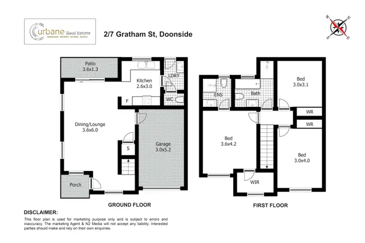 Floorplan of Homely townhouse listing, 2/7 Graham Street, Doonside NSW 2767