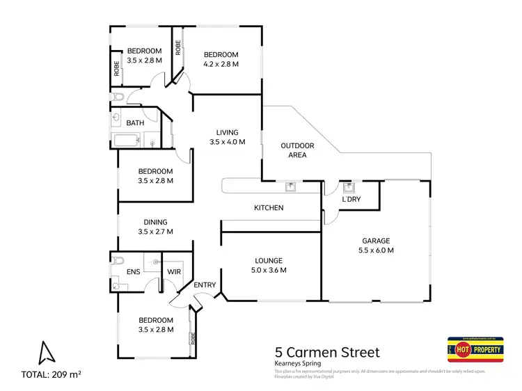 Floorplan of Homely house listing, 5 Carmen Street, Kearneys Spring QLD 4350