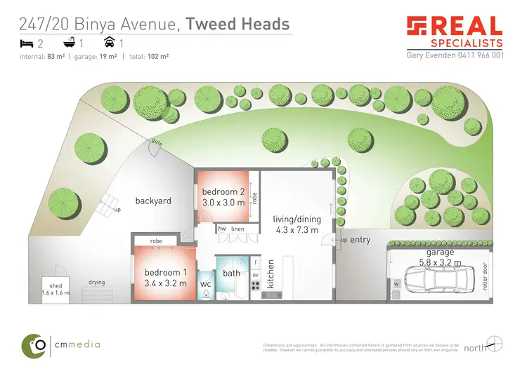 Floorplan of Homely villa listing, 247/20 Binya Avenue 'Kirra Shores', Tweed Heads NSW 2485