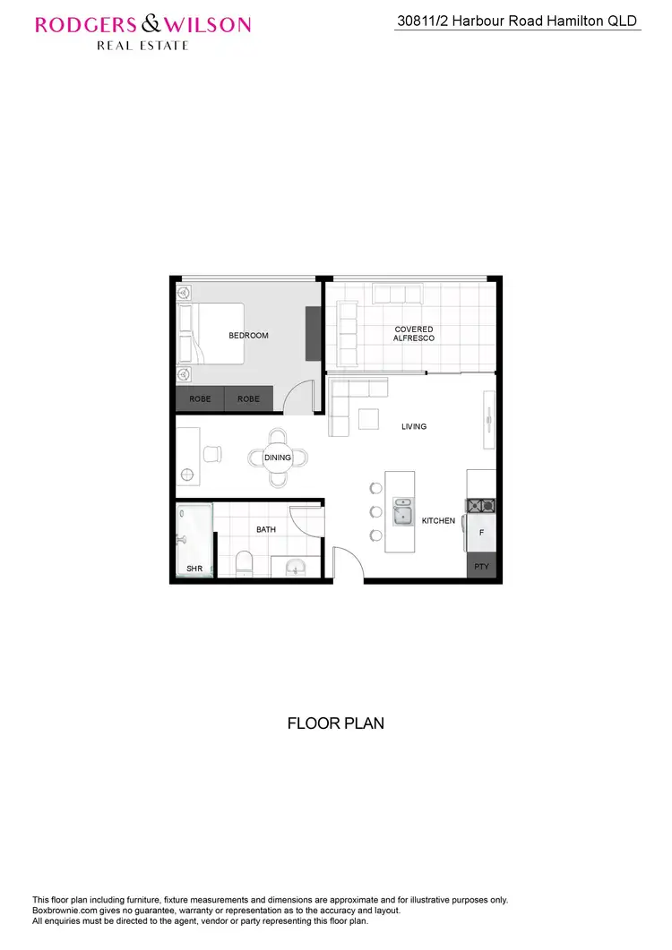 Floorplan of Homely apartment listing, 30811/2 Harbour Road, Hamilton QLD 4007
