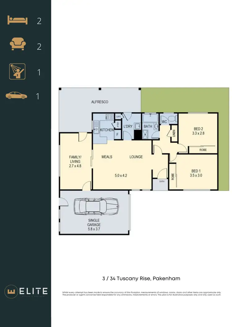 Floorplan of Homely unit listing, 3/34 Tuscany Rise, Pakenham VIC 3810