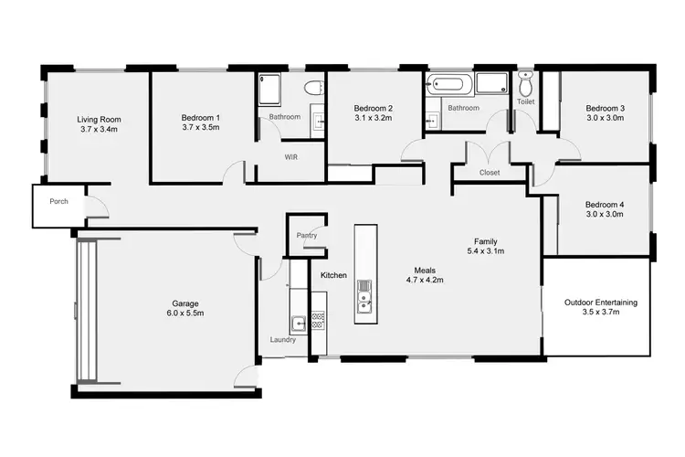Floorplan of Homely rural property listing, lot 2/123 Alma-Moonlight Road, Alma VIC 3465