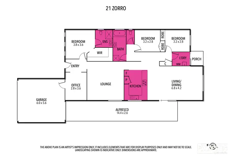 Floorplan of Homely house listing, 21 ZORRO DRIVE, Yarrawonga VIC 3730