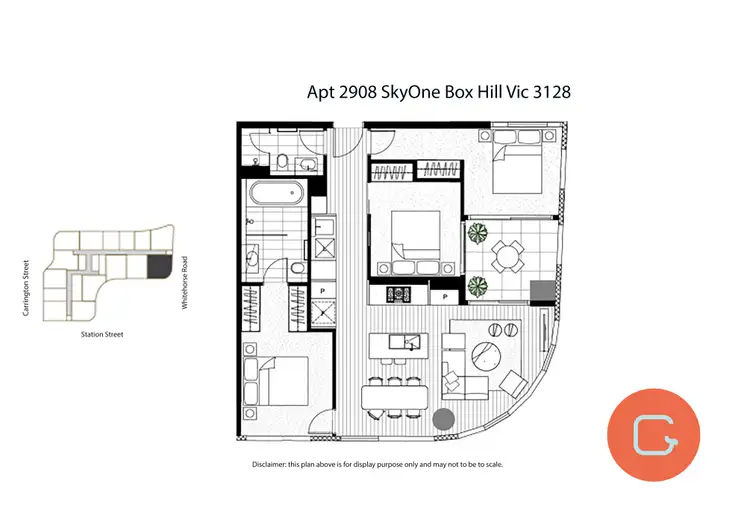 Floorplan of Homely apartment listing, 2908/545 Station Street, Box Hill VIC 3128