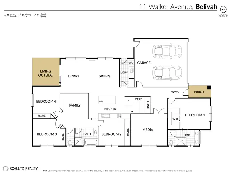 Floorplan of Homely house listing, 11 Walker Avenue, Belivah QLD 4207