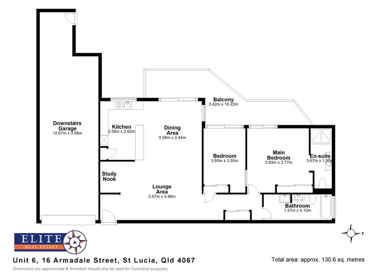 Floorplan of Homely unit listing, 6/16 Armadale Street, St Lucia QLD 4067