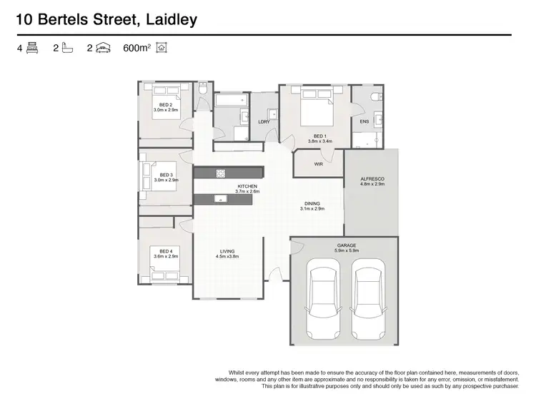 Floorplan of Homely house listing, 10 Bertels Street, Laidley QLD 4341