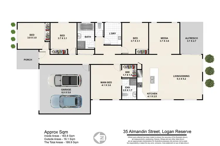Floorplan of Homely house listing, 35 Almandin Street, Logan Reserve QLD 4133