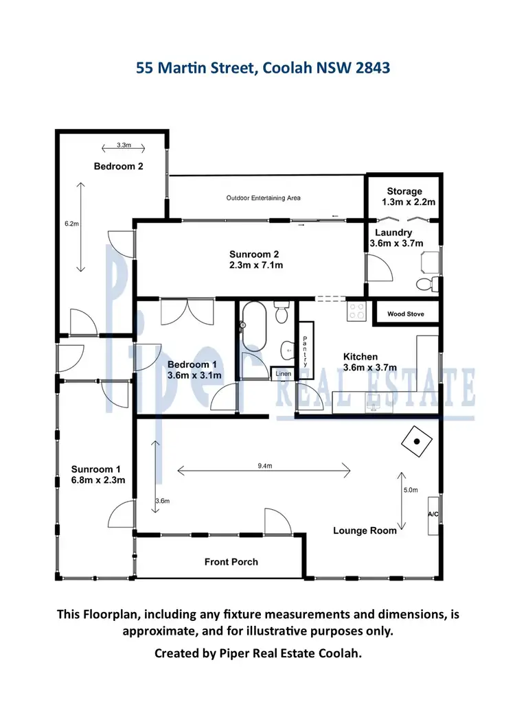Floorplan of Homely house listing, 55 Martin Street, Coolah NSW 2843