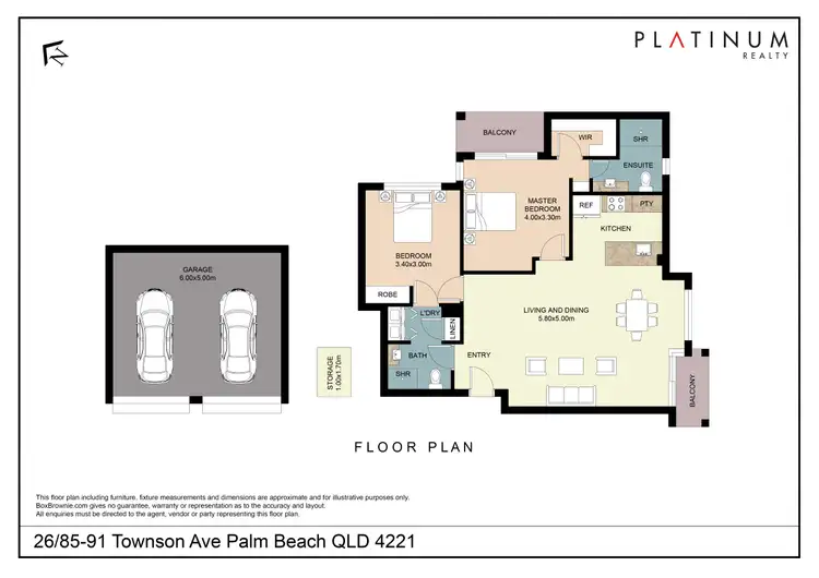 Floorplan of Homely apartment listing, 26/85 Townson Avenue, Palm Beach QLD 4221