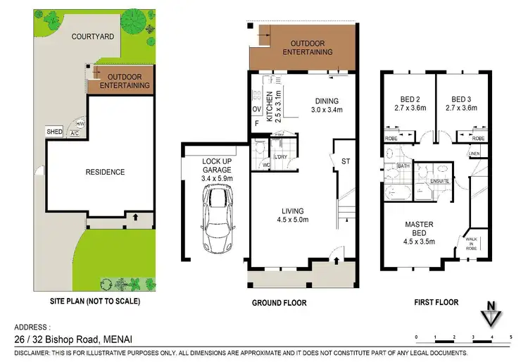 Floorplan of Homely townhouse listing, 26/32 Bishop Road, Menai NSW 2234
