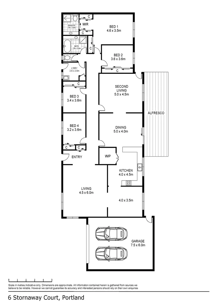 Floorplan of Homely house listing, 6 Stornaway Court, Portland VIC 3305