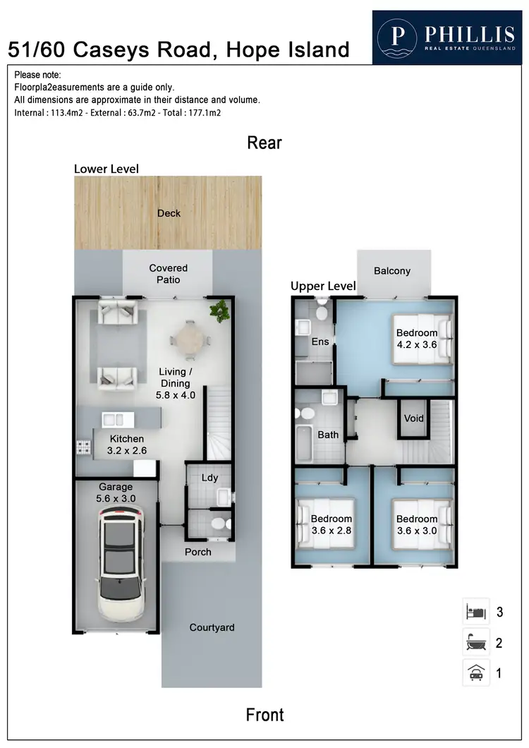 Floorplan of Homely townhouse listing, 51/60 Caseys Road, Hope Island QLD 4212
