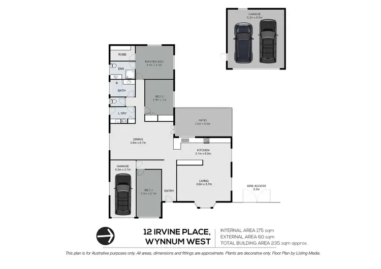 Floorplan of Homely house listing, 12 Irvine Place, Wynnum West QLD 4178