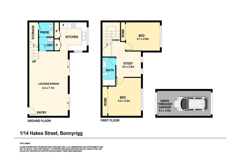 Floorplan of Homely townhouse listing, 1/14 Hakea Street, Bonnyrigg NSW 2177