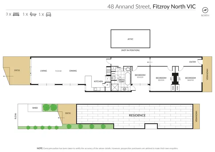Floorplan of Homely house listing, 48 Annand Street, Fitzroy North VIC 3068