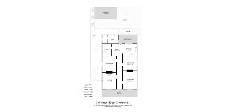 Floorplan of Homely house listing, 4 Whitney Street, Cheltenham SA 5014