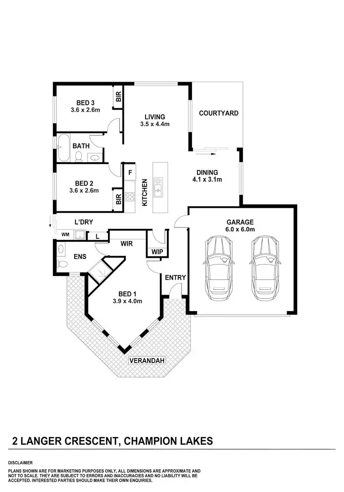 Floorplan of Homely house listing, 2 Langer Crescent, Champion Lakes WA 6111
