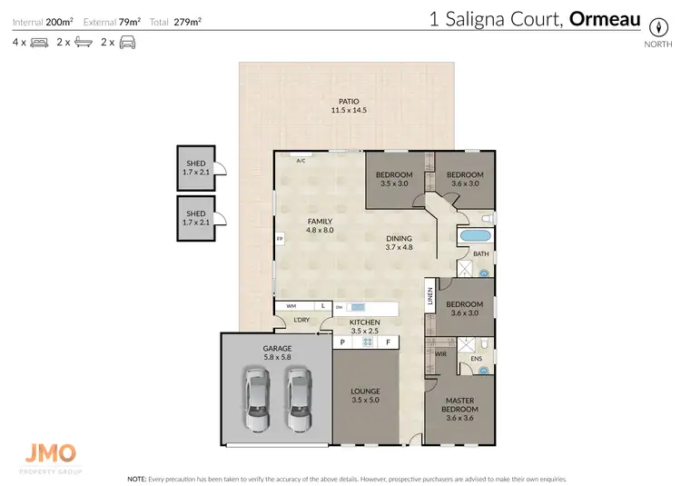 Floorplan of Homely house listing, 1 Saligna Court, Ormeau QLD 4208