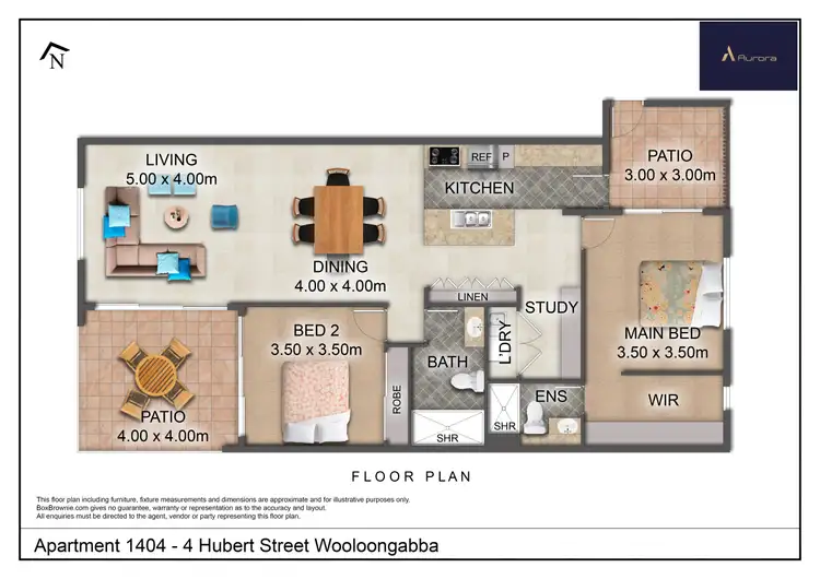 Floorplan of Homely apartment listing, 1410/4 Hubert Street, Woolloongabba QLD 4102
