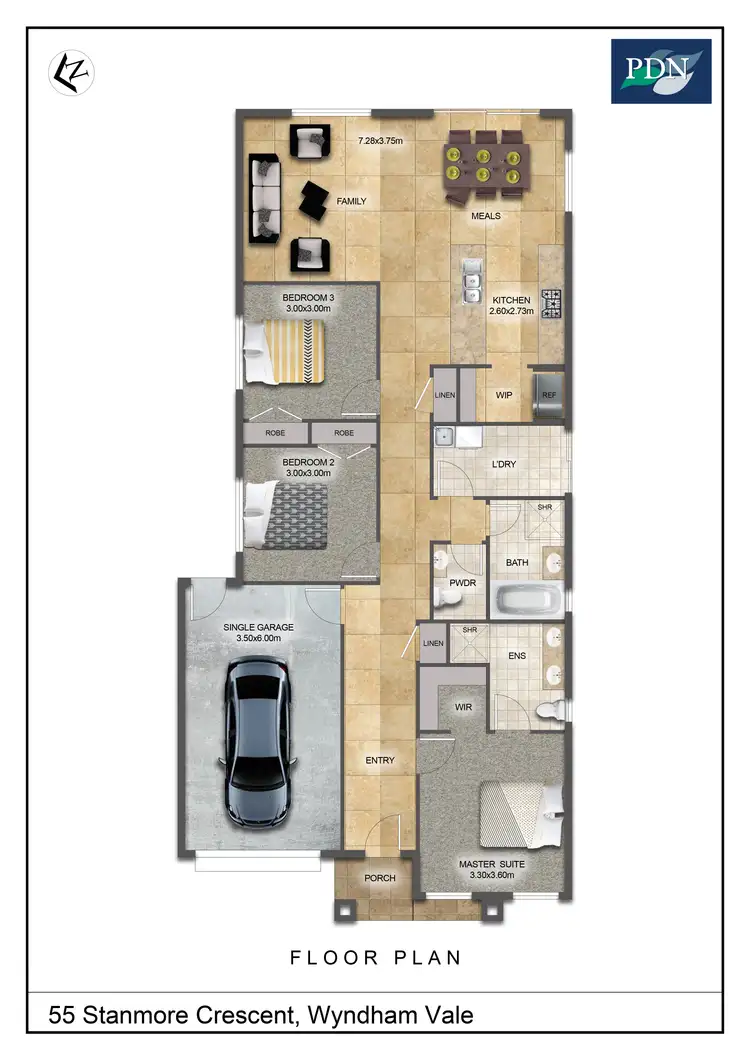 Floorplan of Homely house listing, 55 Stanmore Crescent, Wyndham Vale VIC 3024