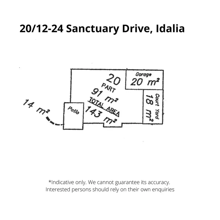 Floorplan of Homely unit listing, 20/12-24 Sanctuary Drive, Idalia QLD 4811