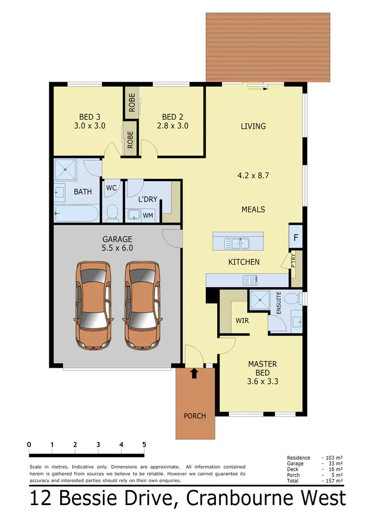 Floorplan of Homely house listing, 12 Bessie Drive, Cranbourne West VIC 3977