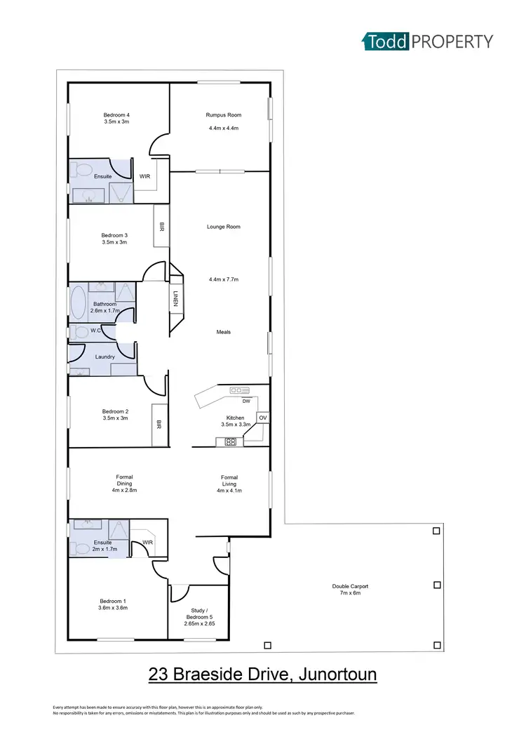 Floorplan of Homely rural property listing, 23 Braeside Drive, Junortoun VIC 3551