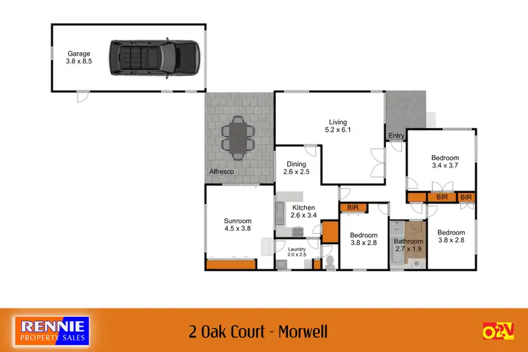 Floorplan of Homely house listing, 2 Oak Court, Morwell VIC 3840
