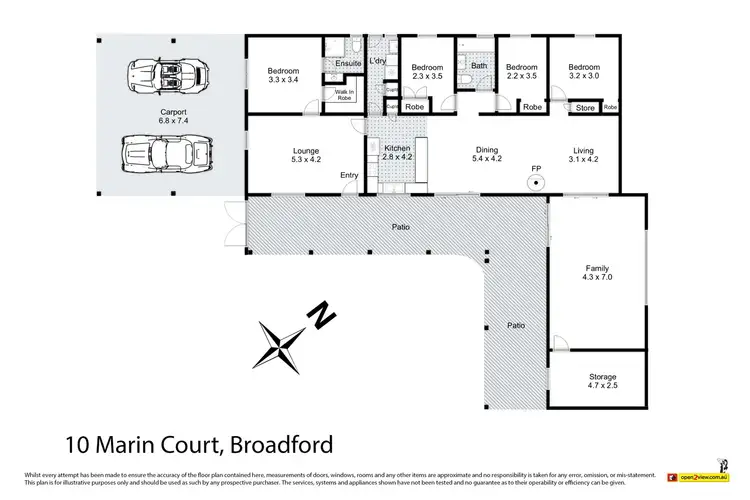 Floorplan of Homely house listing, 10 Marin Court, Broadford VIC 3658