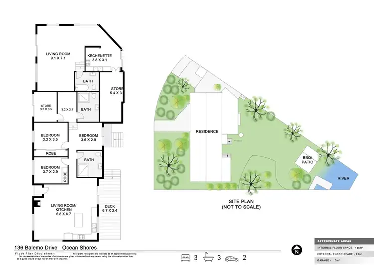 Floorplan of Homely house listing, 136 Balemo Drive, Ocean Shores NSW 2483
