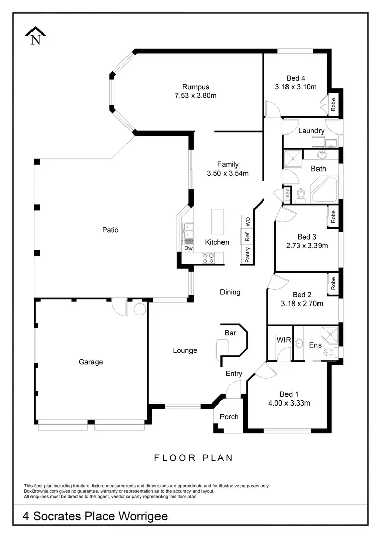 Floorplan of Homely house listing, 4 Socrates Place, Worrigee NSW 2540