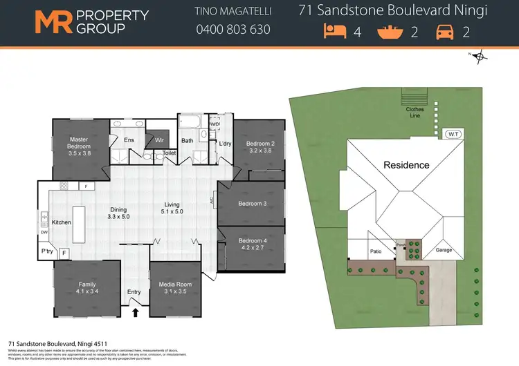 Floorplan of Homely house listing, 71 Sandstone Boulevard, Ningi QLD 4511